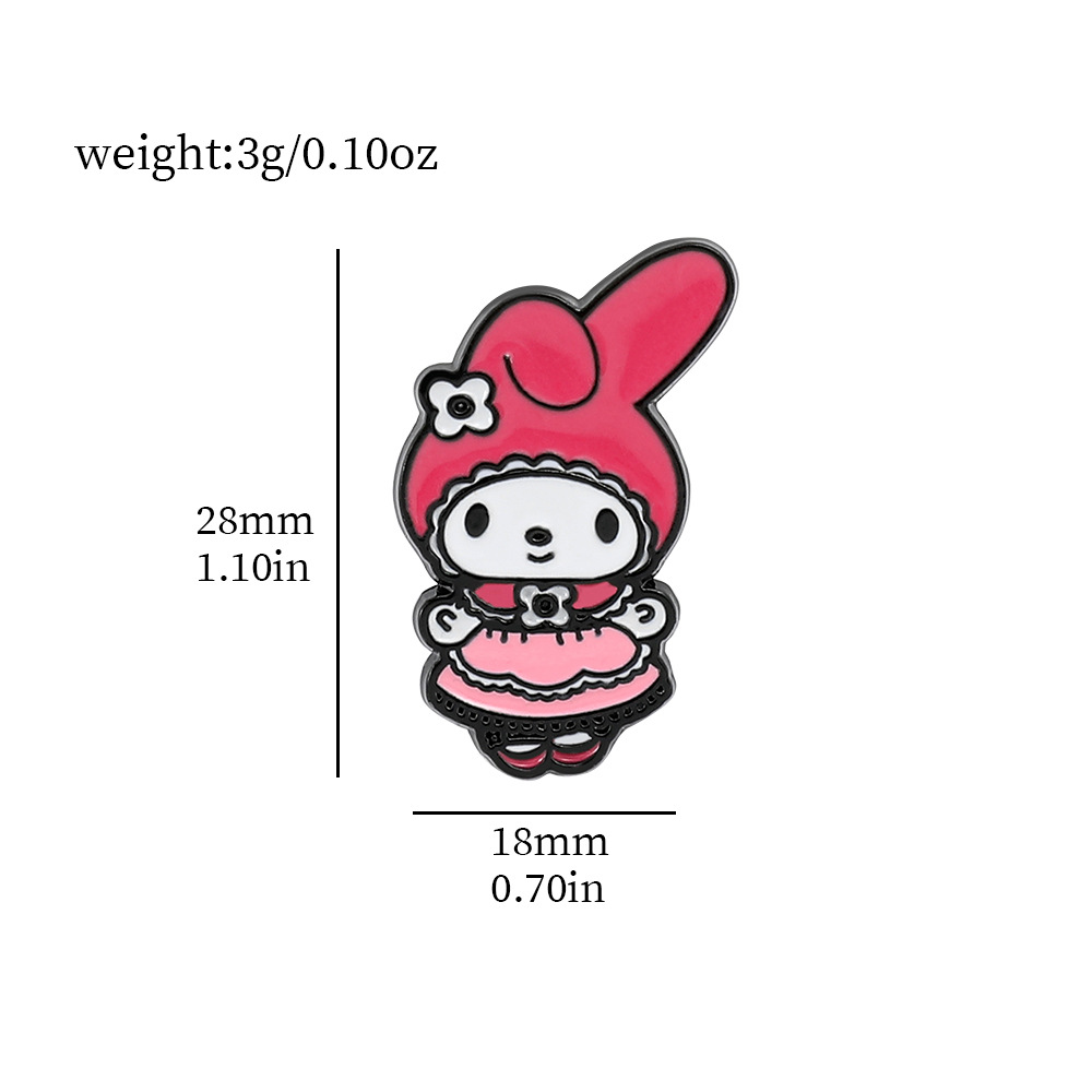 Venta caliente cien Sanrio serie de metal broche de dibujos animados coolomi Yugui perro KT gato todo-fósforo de moda insignia