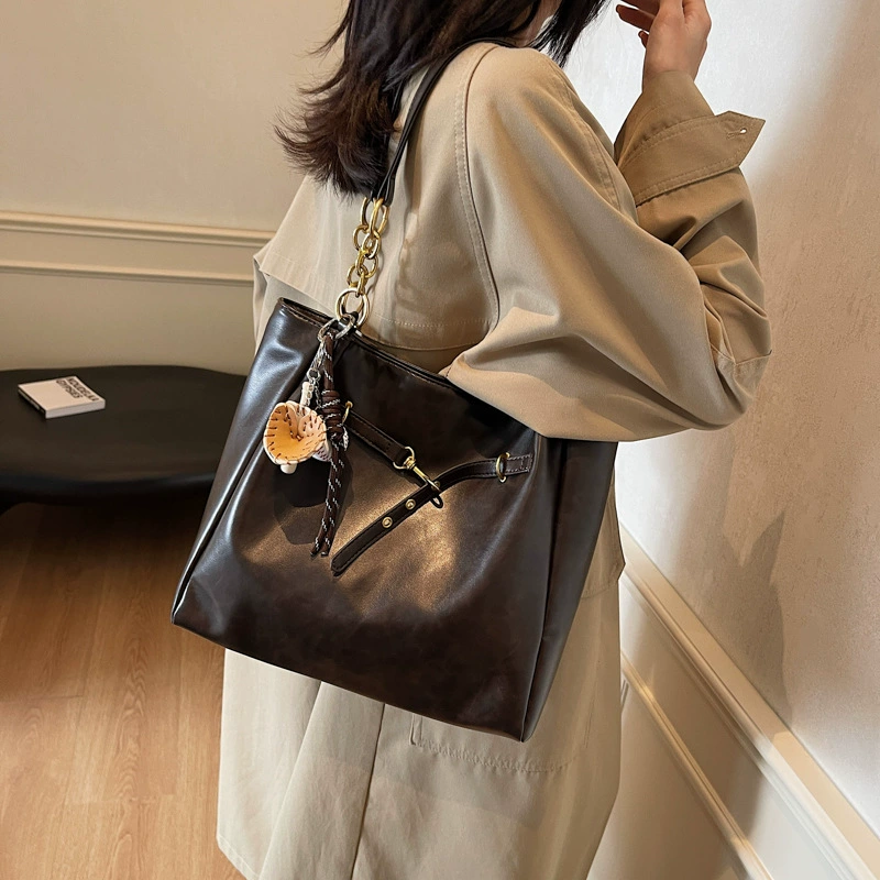 Capacious shoulder bag, autumn universal backpack for leisure