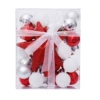 Red and silver gift box of 30 pieces [3cm balls]