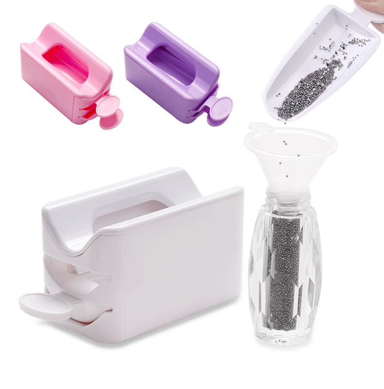 Nail Powder Recycling Tray Glitter & Dip Powder Storage Box for