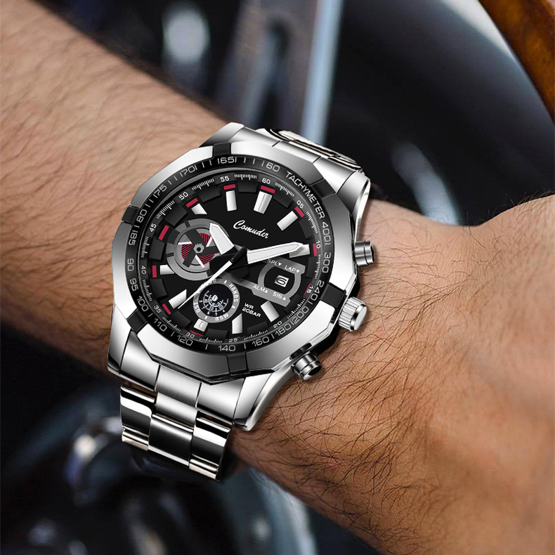Men's Quartz Watch Waterproof Automatic Glow With Calendar_voghion.com