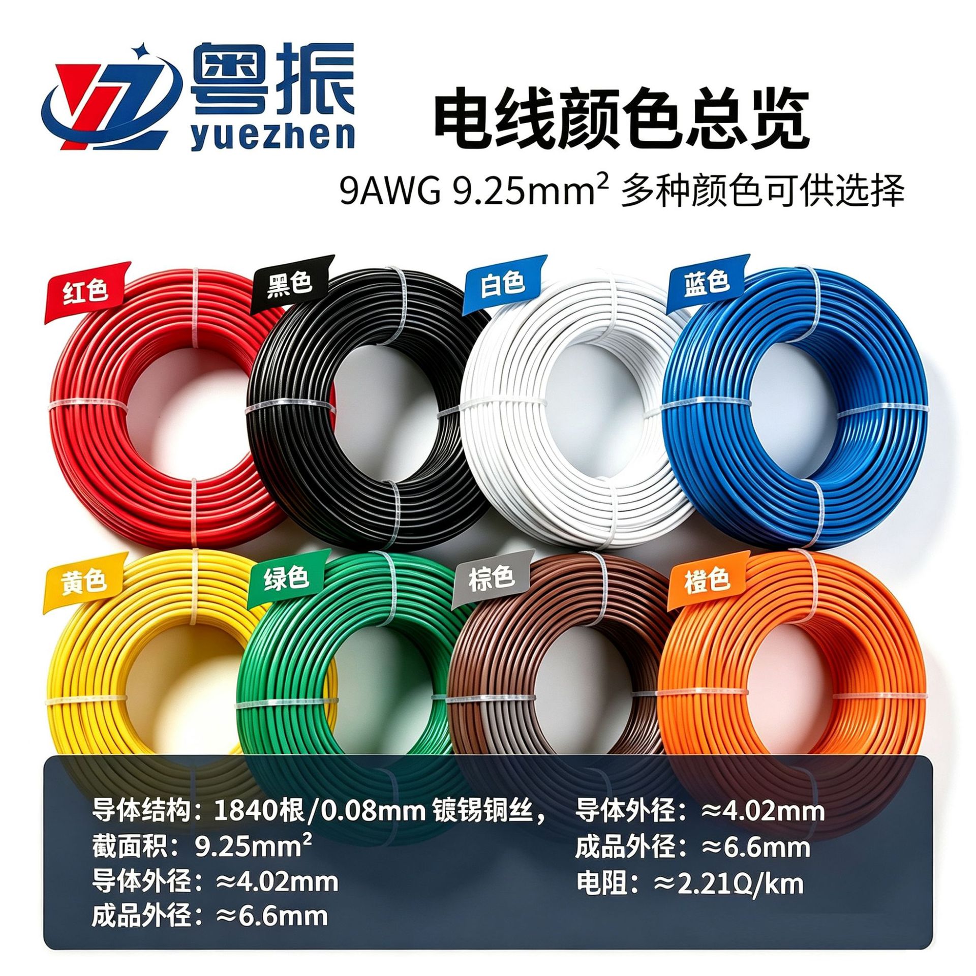 Провод силиконовый Yue Zhen 9AWG
