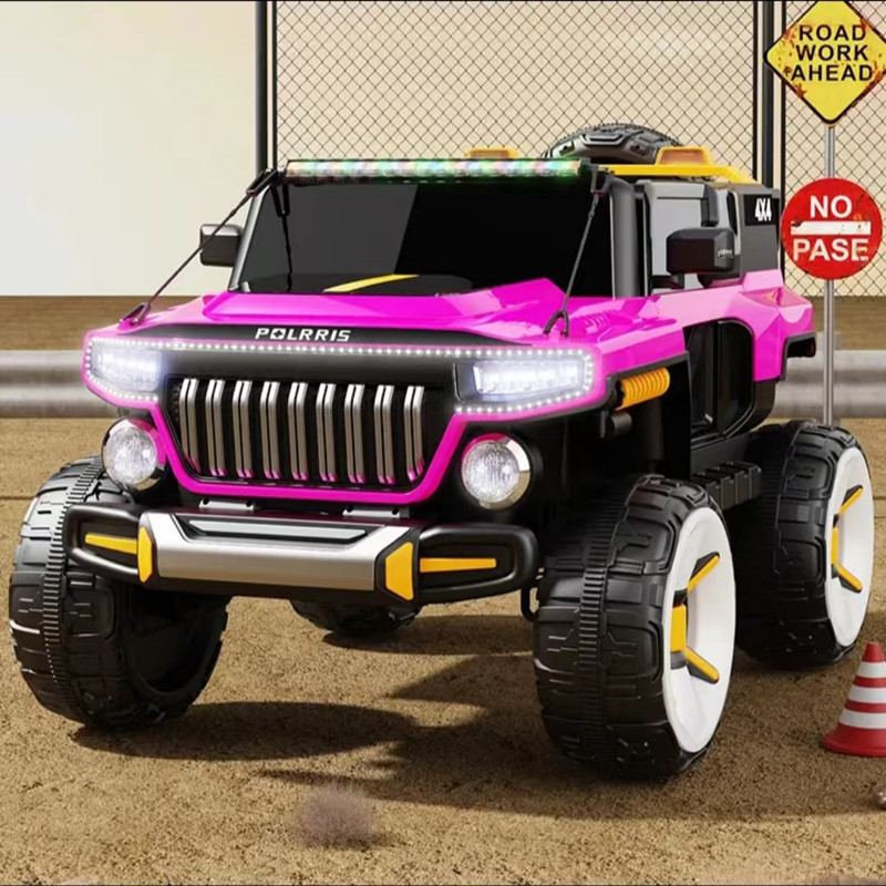 Coche eléctrico para niños, puede ser conducido por adultos, niños y niñas, coche con control remoto con música, recargable, coche de juguete con batería de conducción autónoma para niños.