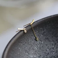 Южная Корея K золото оптовый отдел 9K золото AU375 ювелирные изделия нерегулярные капли воды простые серьги