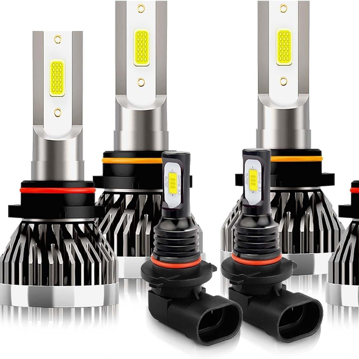 Faros transfronterizos de automóviles LED faro de niebla 9005 9006 h11 CSP LED conjunto de luz blanca image 3