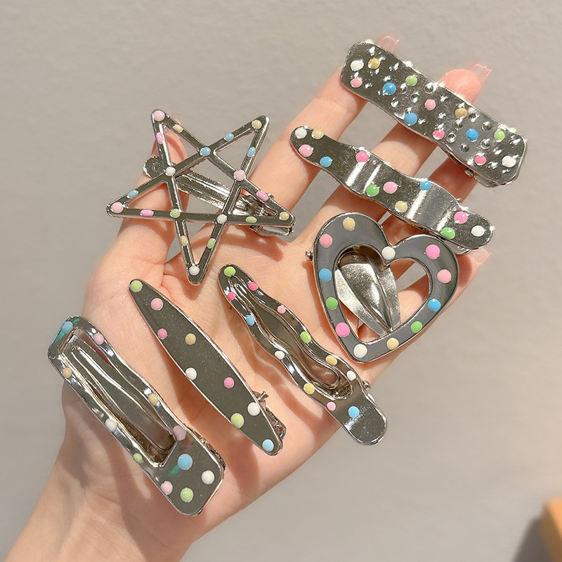 2025 nueva horquilla de dopamina de verano linda horquilla de flequillo de todo fósforo niña coreana pinza lateral accesorios para el cabello sombreros