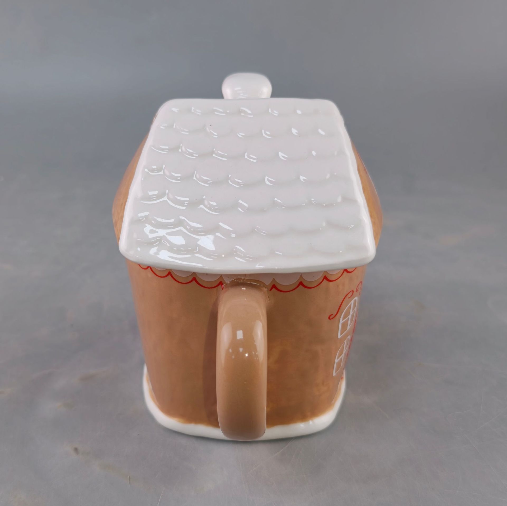 Navidad pan de jengibre hombre taza de relieve cerámica casa pintada a mano taza de café cerámica regalo de Navidad casa pan de jengibre