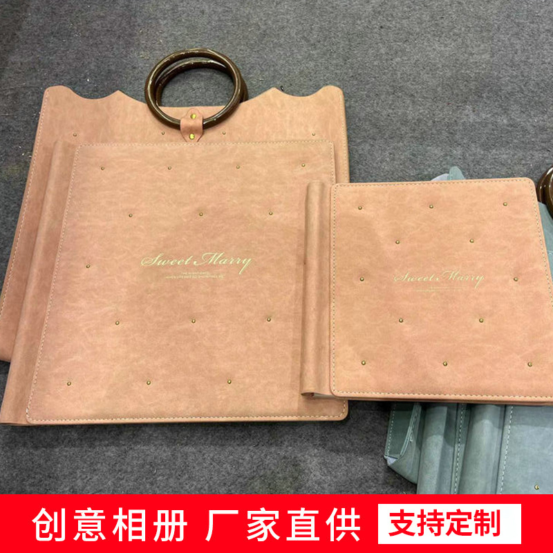 Gypsophila 앨범 책 10 인치 15 인치 사진 앨범 사진 앨범 스튜디오 웨딩 사진 앨범 pu 가죽 사진 앨범 커버 토트 백