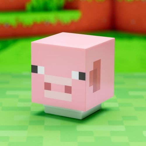 New Minecraft Creeper Shape Night Light, Game Ambience Light, Pink Pig Night Light, USB Charging with Sound Effects