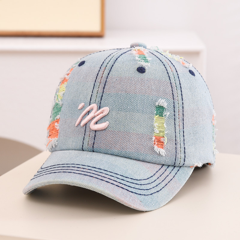 Ins versión coreana de la gorra de mezclilla para bebés primavera y otoño, gorras de béisbol para niños, niños y niñas, sombreros viejos
