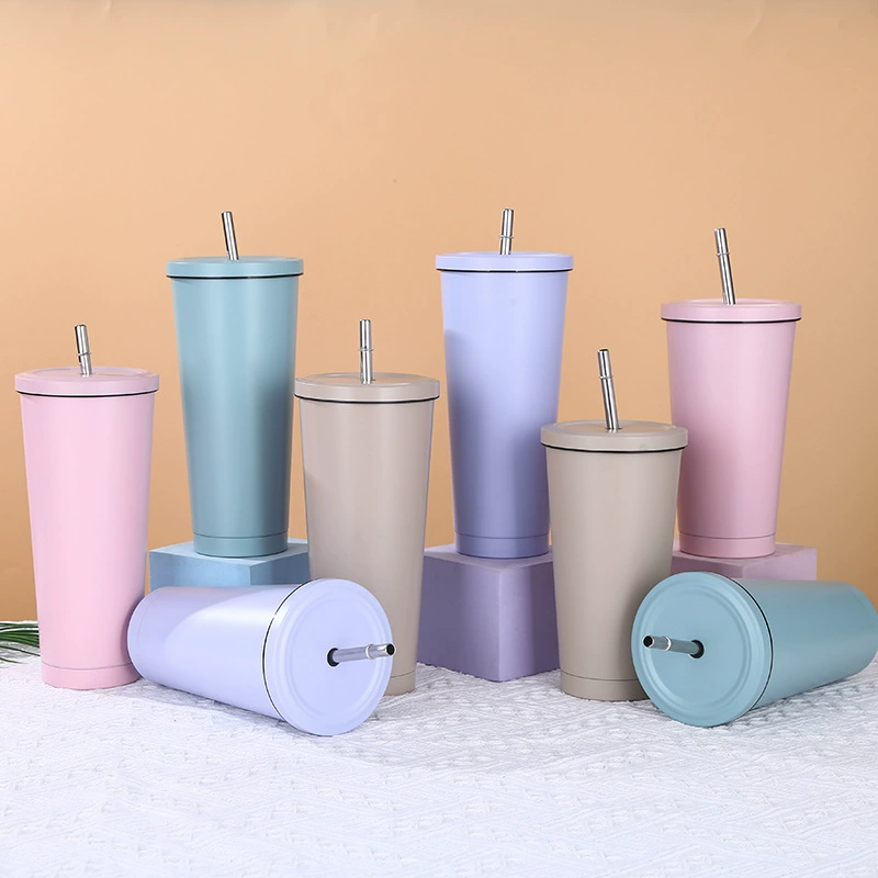 Трансграничный новый двухслойный нержавеющая сталь всасывающая чашка 750 мл изоляционный стакан офисный вакуумный кофе чашка 304 автомобильная чашка