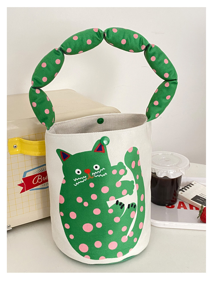 Otoño y invierno lleno de algodón correa de hombro bolsas de cubo de regalo de cumpleaños para niñas bolsas de regalo de jardín de infantes lindas bolsas de almuerzo