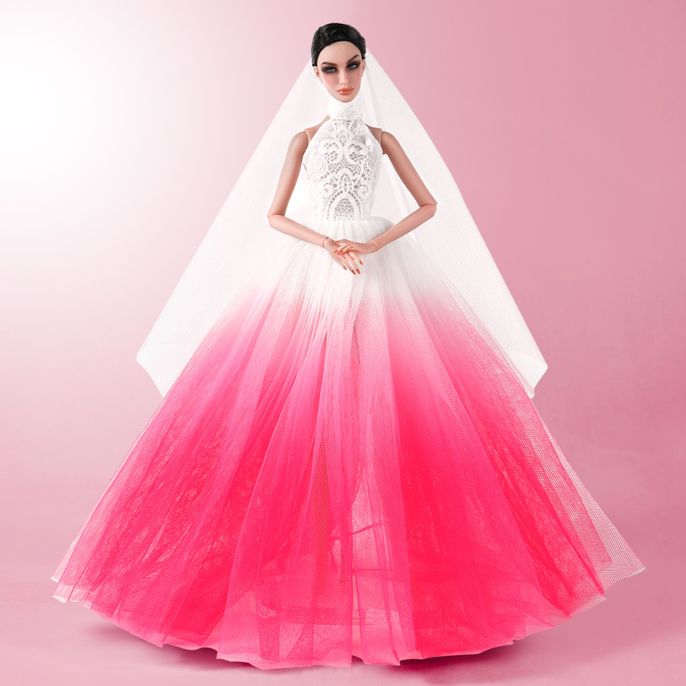 30cm Dress Wedding Gown, Doll Dress-up Princess Clothing Accessories, Large Dress, Cross-border Wholesale_voghion.com