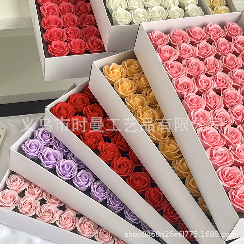 肥皂花拇指花七夕情人节母亲节小花束diy材料迷你小玫瑰香皂花头