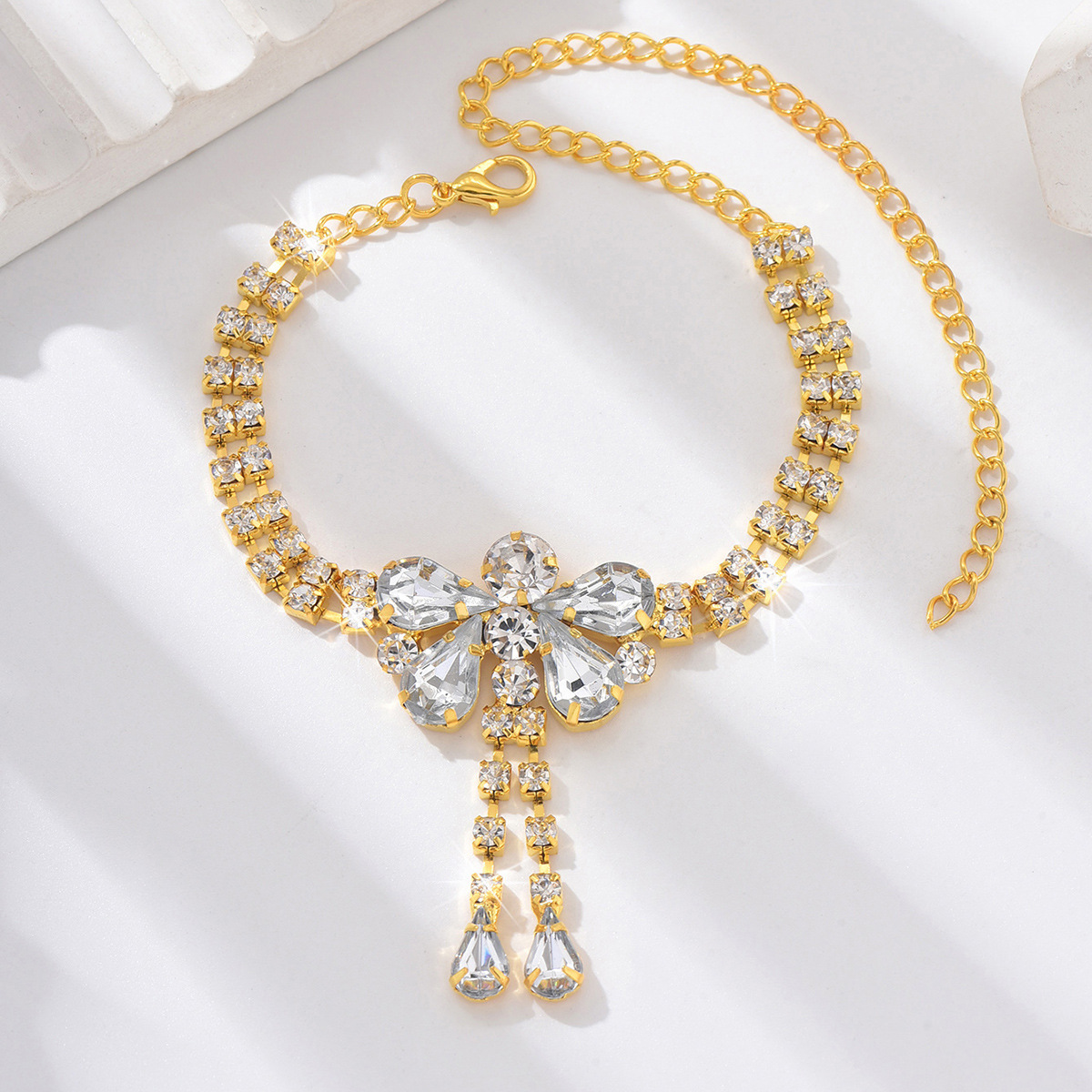 Joyas transfronterizas bohemias libélulas de diamante de alta calidad tobillo de tobillo de diamante de playa femenina europea y americana sexy