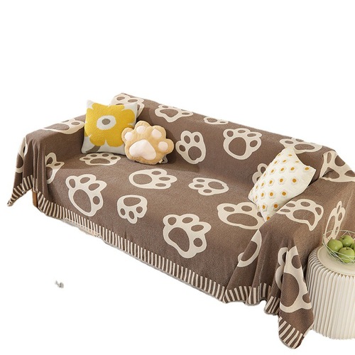 Cross-border hot selling anti-cat scratch AB double-sided sofa cover cloth machine washable chenille jacquard sofa towel sofa blanket wholesale