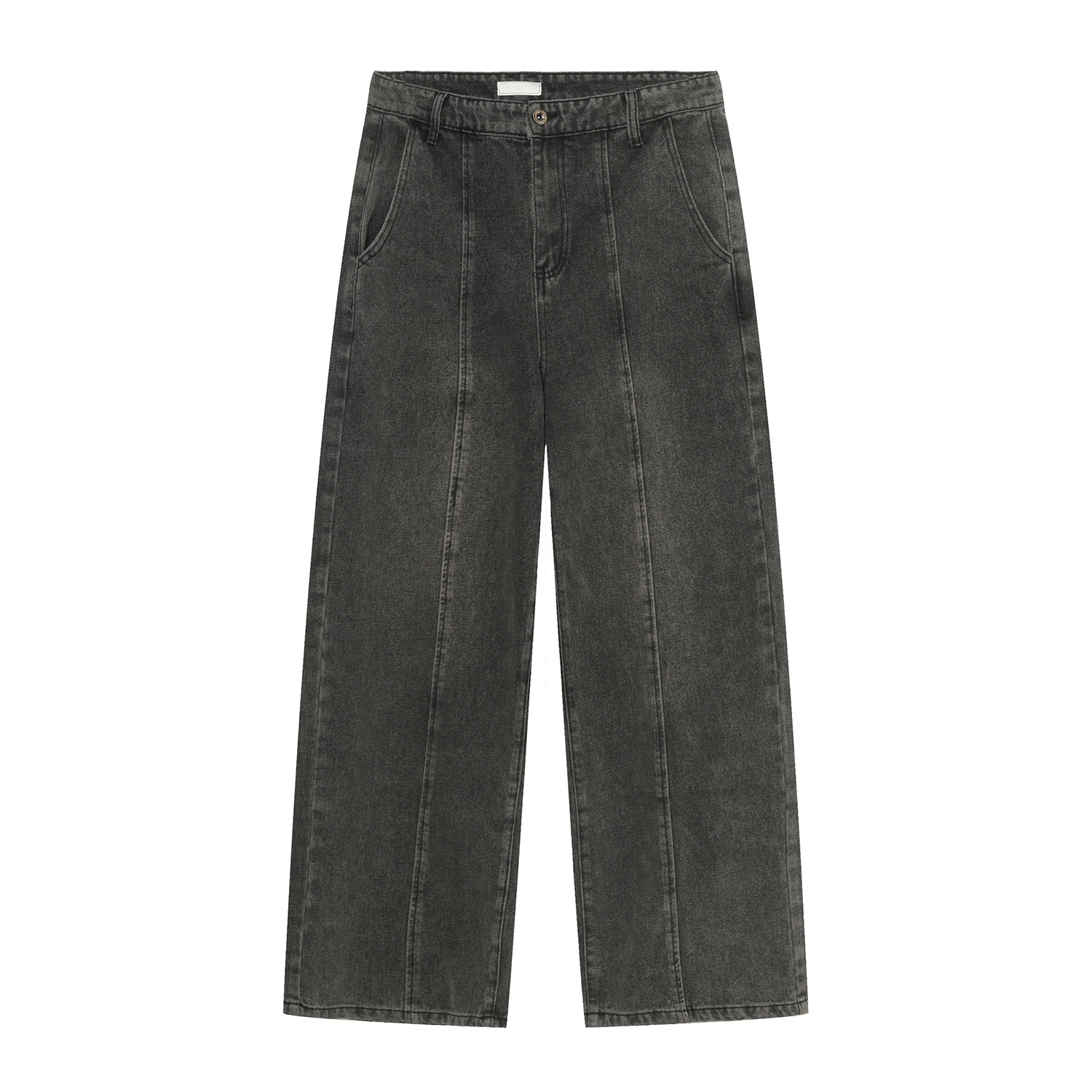 Mtlclothes ropa de Hombre | 2023 nuevo hombro pad sin cuello Denim chaqueta costura pantalones ins traje