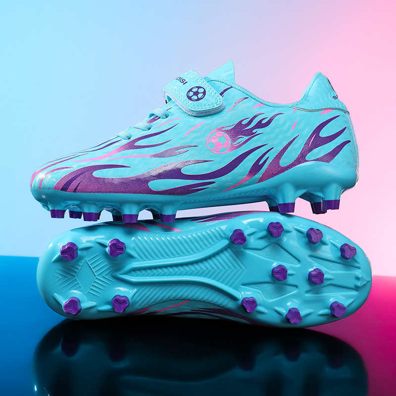 Scarpe da calcio Cross-Border con velcro, scarpe basse per bambini con tacchetti lunghi e corti per ragazzi e studenti, da competizione_voghion.com