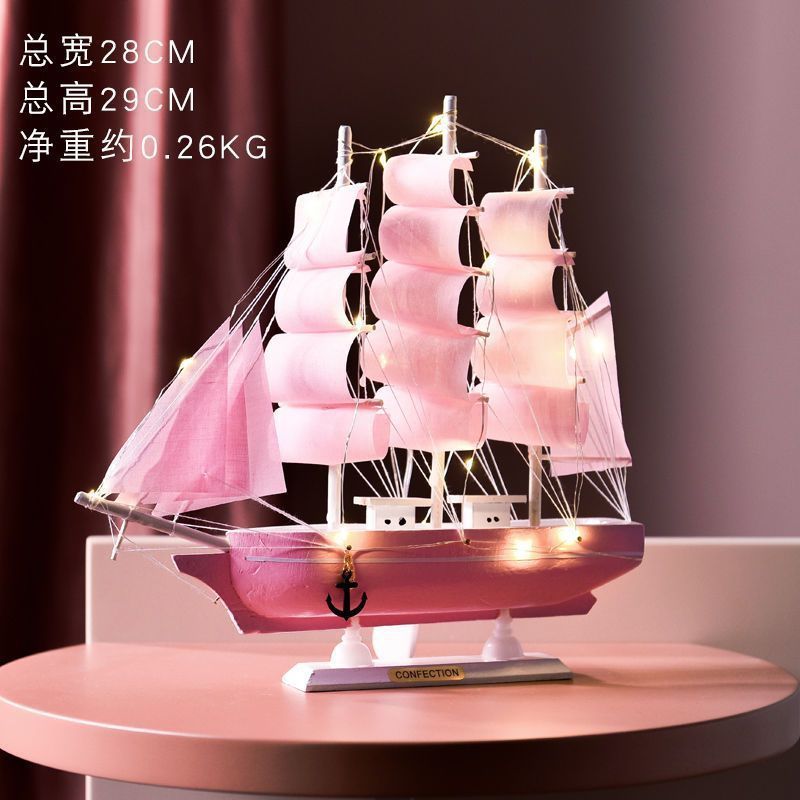 淘供品帆船置物卒業シーズン木造工芸品模型客間開業大吉置物木製帆船|undefined