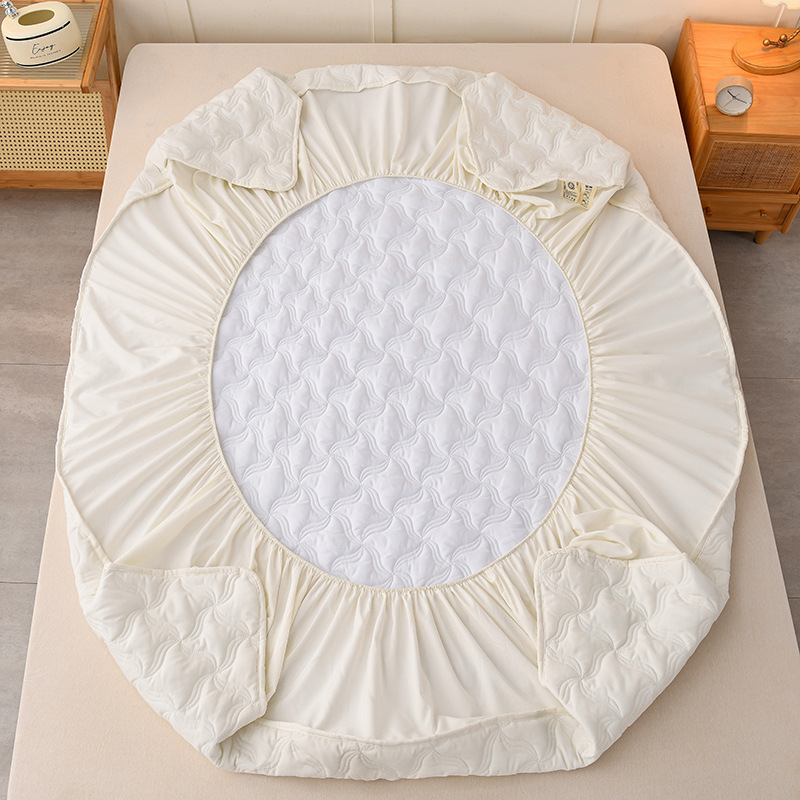 Cama de diafragma impermeable clase A una sola pieza de algodón intercalado cubierta protectora de colchón Simmons cubierta de cama a prueba de polvo cubierta de cama