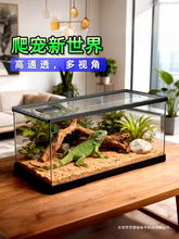 爬宠缸亚克力饲养箱守宫蜥蜴蛇专用高透明通风水陆两栖爬宠饲养盒