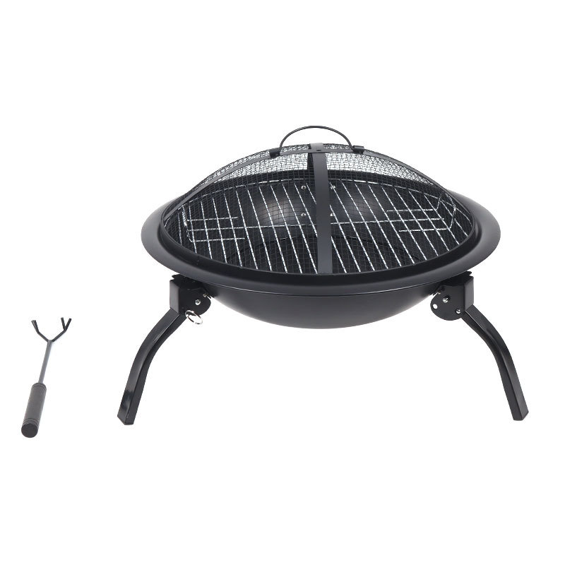Piernas plegables al aire libre horno de barbacoa horno de leña redondo horno de camping al aire libre horno de calefacción