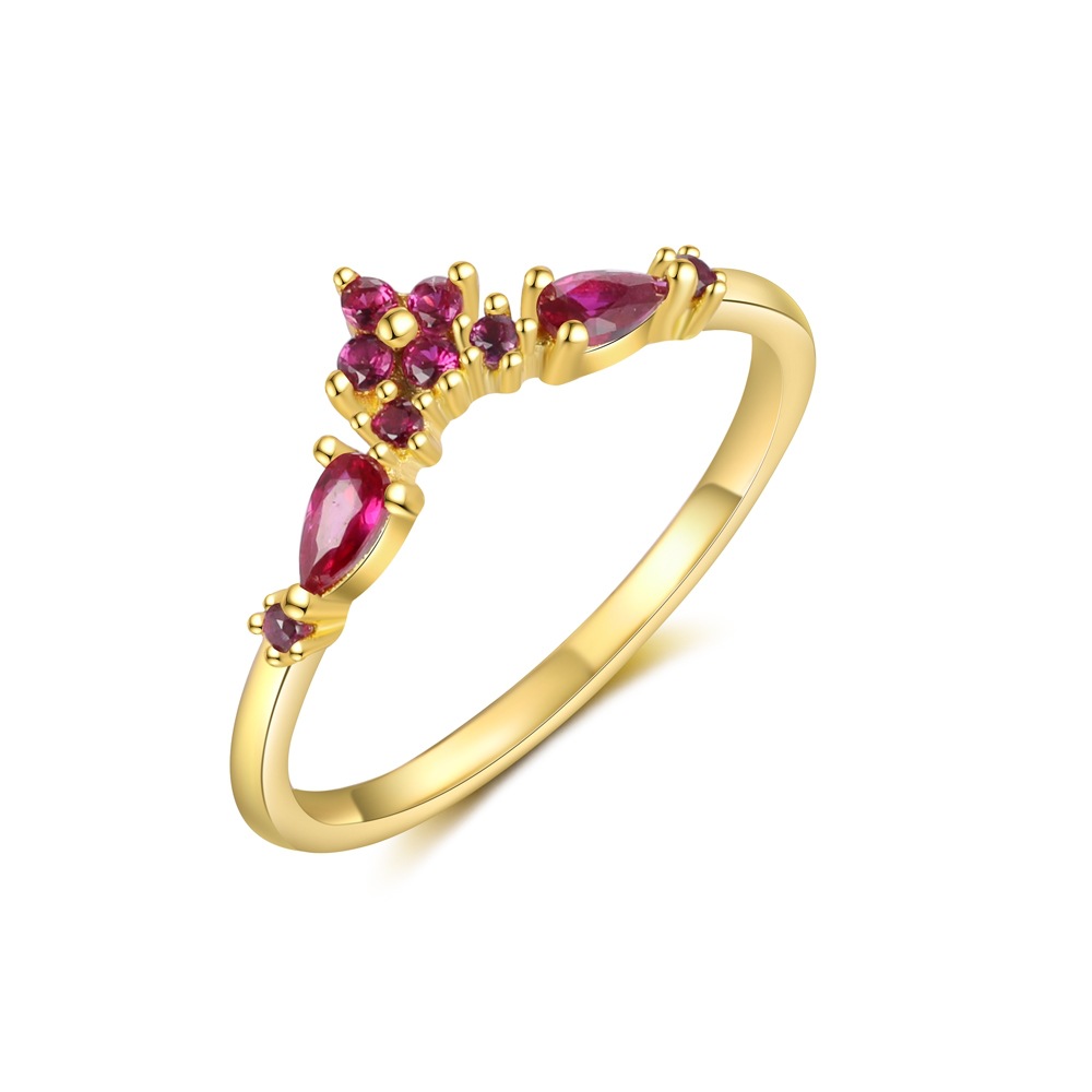 2g Weight Rings Classification 7, Adjustable Ring Size 1 Piece Quantity Date, Tea Party Occasion 925 Sterling Silver Material Colorful, Flower Pattern All Seasons Season Women's Gender Shiny Style 1 Piece 925 Sterling Silver Colorful Flower Rings 5