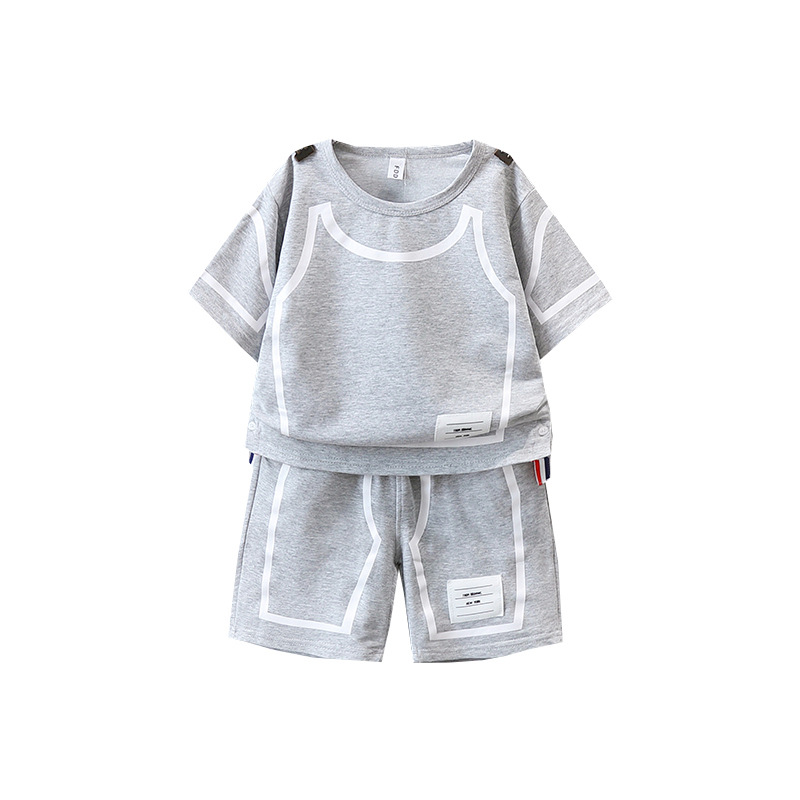 Conjunto de Verano para Niños 3370, Estilo 2026, Ropa Infantil de Manga Corta, Ropa Deportiva para Niños, Estilo Coreano Moderno image 6