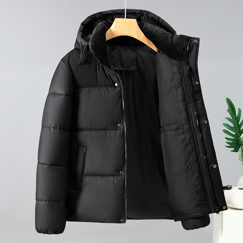 Men's Clothing outdoor Silk cotton cotton jacket winter men's short stand collar outdoor color matching cotton jacket sports jacket batch_voghion.com