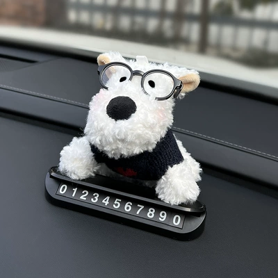 Car Temporary Parking Number Plate Nömrəli dayanma kartı - black-stop-sign-number-6-group-scratched-dog-black-glasses-black-clothes