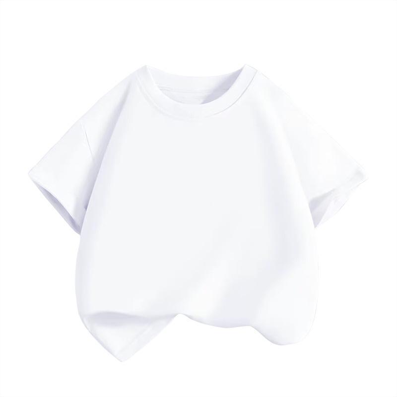 화이트 솔리드 컬러 티셔츠