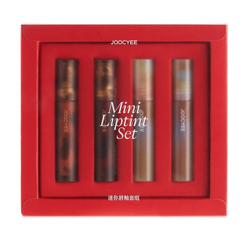 Joocyee, amber small lip gloss, gift box, lipstick, mirror effect