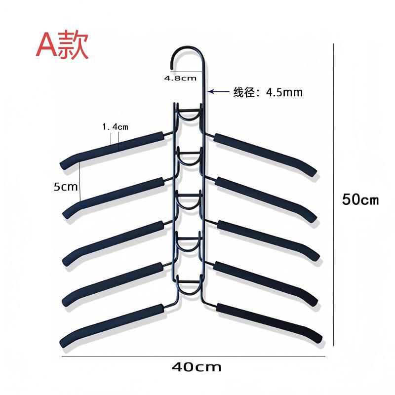 Multi-Functional Multi-Layer Clothes Hanger Sponge Anti-Slip Magic Storage Clothes Hanging Wardrobe Clothes Support Household Clothes Hanging Rack Multi-Functional Multi-Layer Clothes Hanger Sponge Anti-Slip Magic Storage Clothes Hanging Wardrobe Clothes Support Household Clothes Hanging Rack