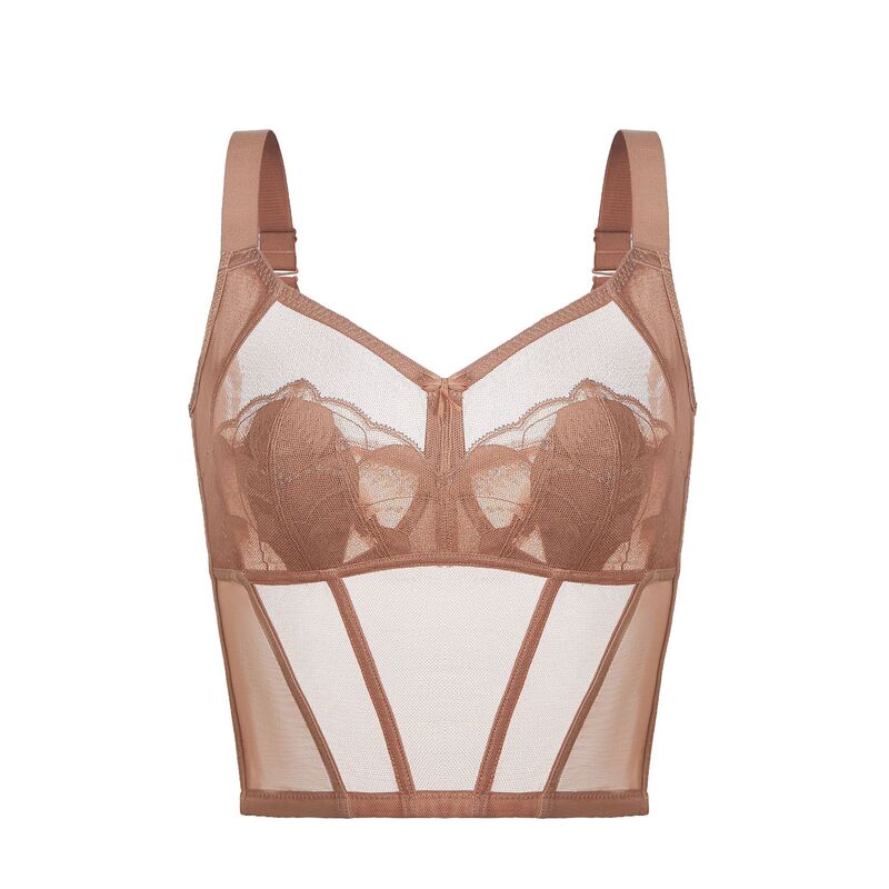 Ultra-Thin Long Bra for Women with Large Busts, Minimizes Appearance, Full Cup, Wireless, Gathers Side Breasts, Prevents Sagging, Plus Size Adjustable Bra