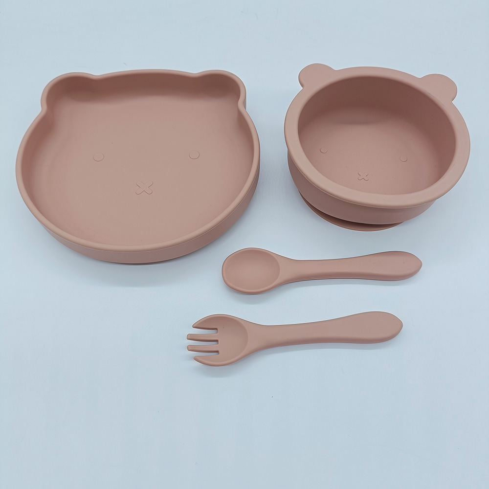 宝宝自主进食辅食餐盘碗baby feeding sets