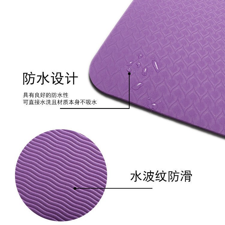 Esterilla de yoga plegable de TPE antideslizante para uso doméstico, esterilla de fitness expandible y gruesa de doble capa para saltar con cuerda, esterilla de yoga al por mayor, portátil.