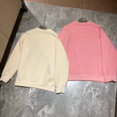 2121四叶草印花空气棉秋冬新款圆领卫衣高级感上衣美式运动卫衣女