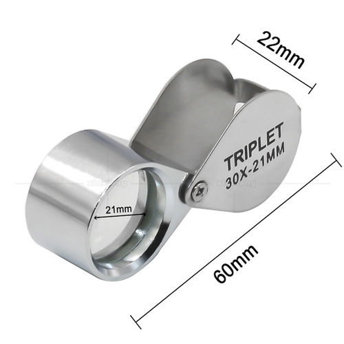 10 times 20 times 30 times folding metal diamond jewelry antique jade coin identification glass lens magnifying glass