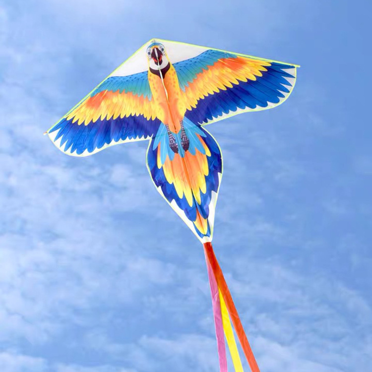 Small Parrot Kite Children's Cartoon Animal Triangular Small Kite New Outdoor Flying Toy String Wheel Manufacturer Wholesale