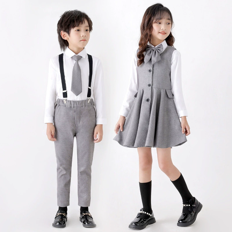 Детский сад одежда для начальной школы детский костюм для девочек британский стиль речи хор колледж Стиль школьная форма весна и лето