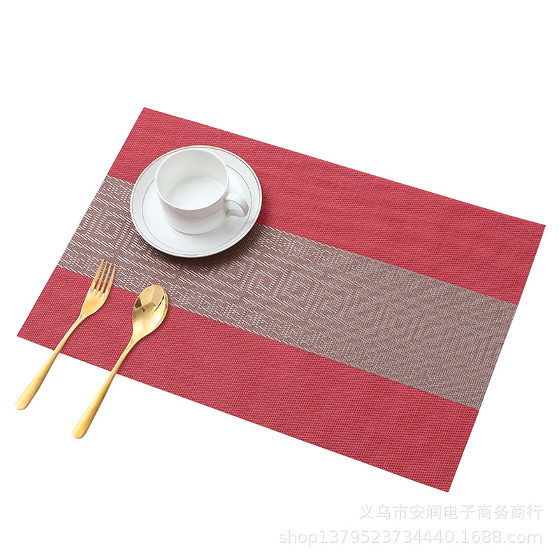 新中式环保特斯林餐垫日式餐垫PVC隔热垫餐桌垫碗垫西餐垫详情2