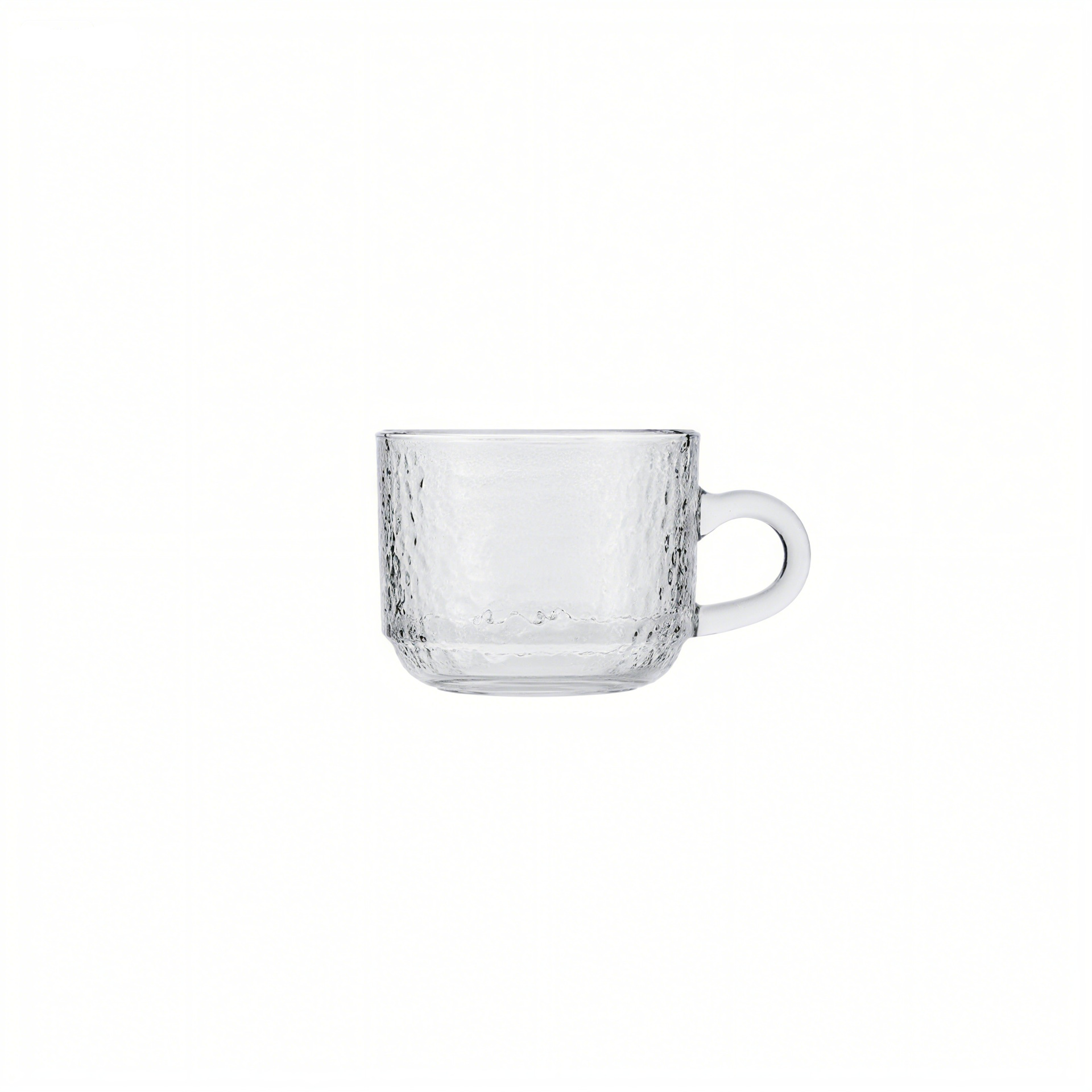 Spot al por mayor con mango en relieve tazas de vidrio tazas de café latte caseras tazas de desayuno tazas de agua tazas de té tazas de bebida