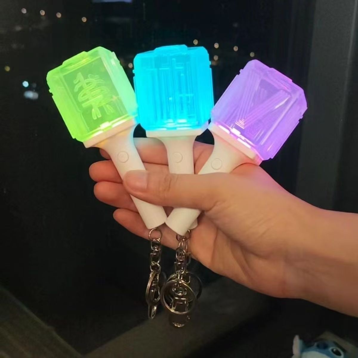 NCT mini lightstick keychain second generation pendant, can light up, cartoon merchandise, same style as backpack