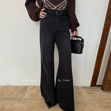 LS 极简通勤百搭显瘦高腰牛仔裤 广州十三行25秋冬新品女装S1315#