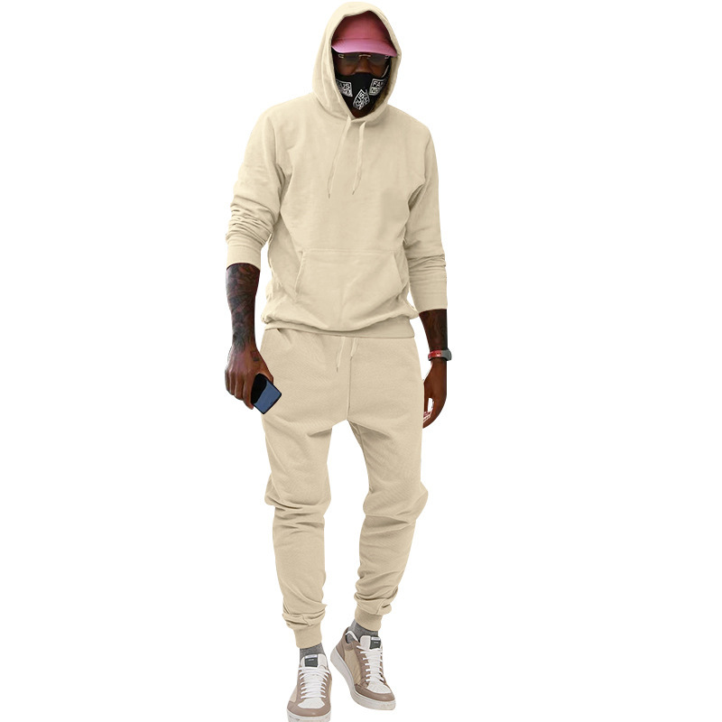 2023 Kapuzen-Plüsch-Hoodie Sport- und Freizeit-Sportbekleidung Zweiteiliges Set für Herren-Sets_voghion.com