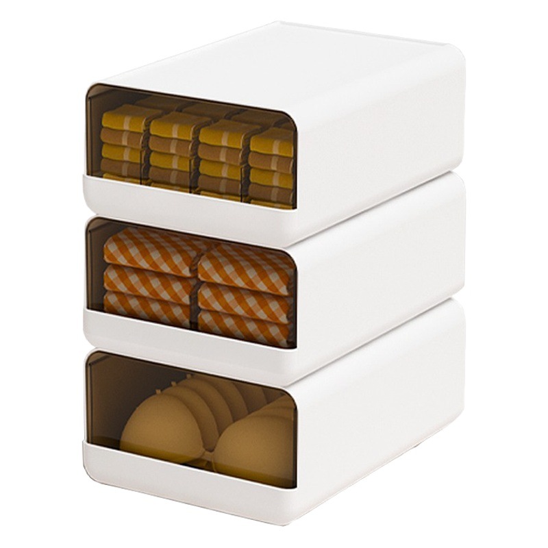 Caja de almacenamiento de ropa interior de gato dorado Cajón Armario ropa interior calcetines caja de almacenamiento de compartimento de tres en uno