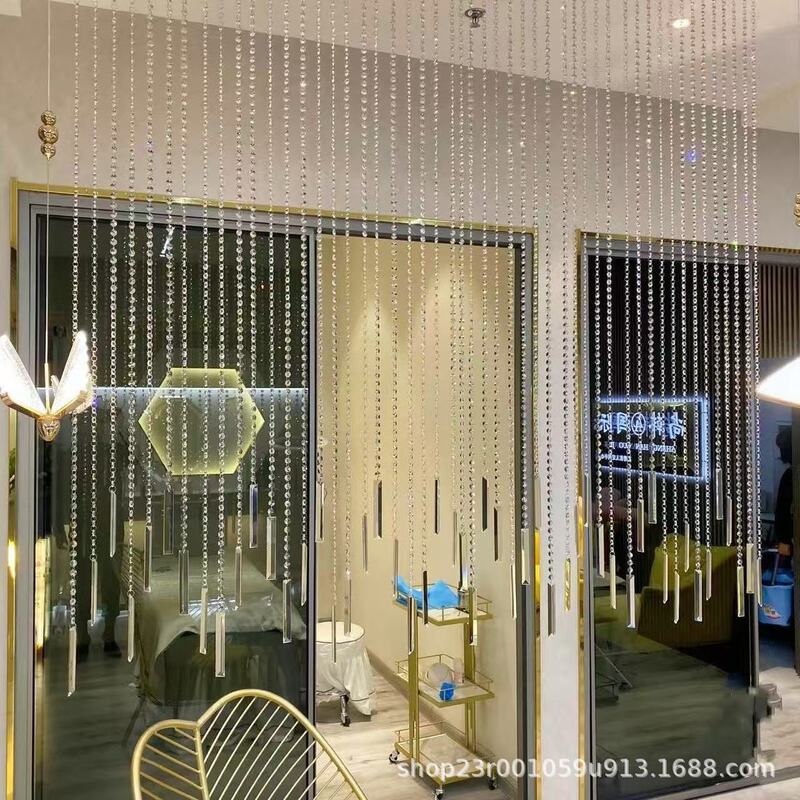 Crystal Glass Triangular Strip Bead Curtain Door Curtain Light Decoration Hanging Ornament Square Bead Strip Living Room Entrance Shoe Cabinet Partition Curtain European Style Crystal Glass Triangular Strip Bead Curtain Door Curtain Light Decoration Hanging Ornament Square Bead Strip Living Room Entrance Shoe Cabinet Partition Curtain European Style