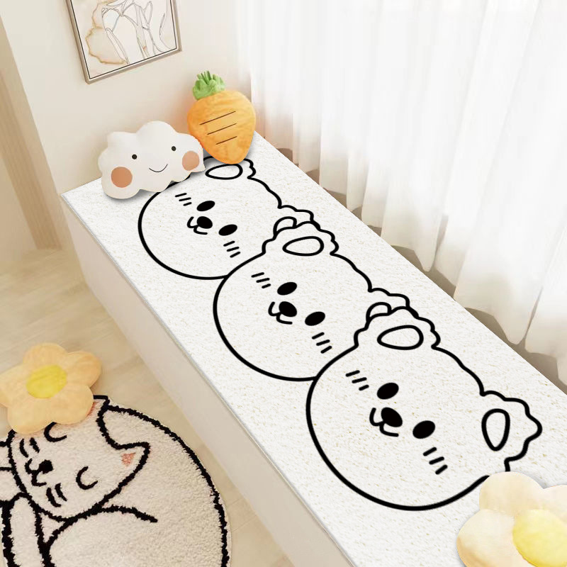 Ins fresco dormitorio cama manta hogar gran área gato-como alfombra de dibujos animados de Cachemira-como la ventana de la Bahía sala de estar mat