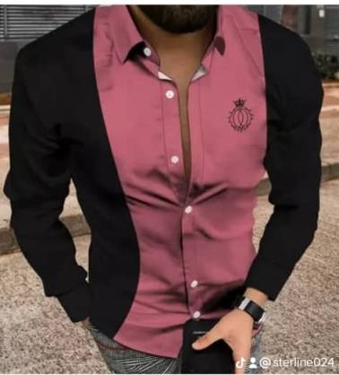 Europa y América primavera nuevo tigre comercio exterior transfronterizo hombres camisa de impresión digital 3D camisa de manga larga para jóvenes hombres