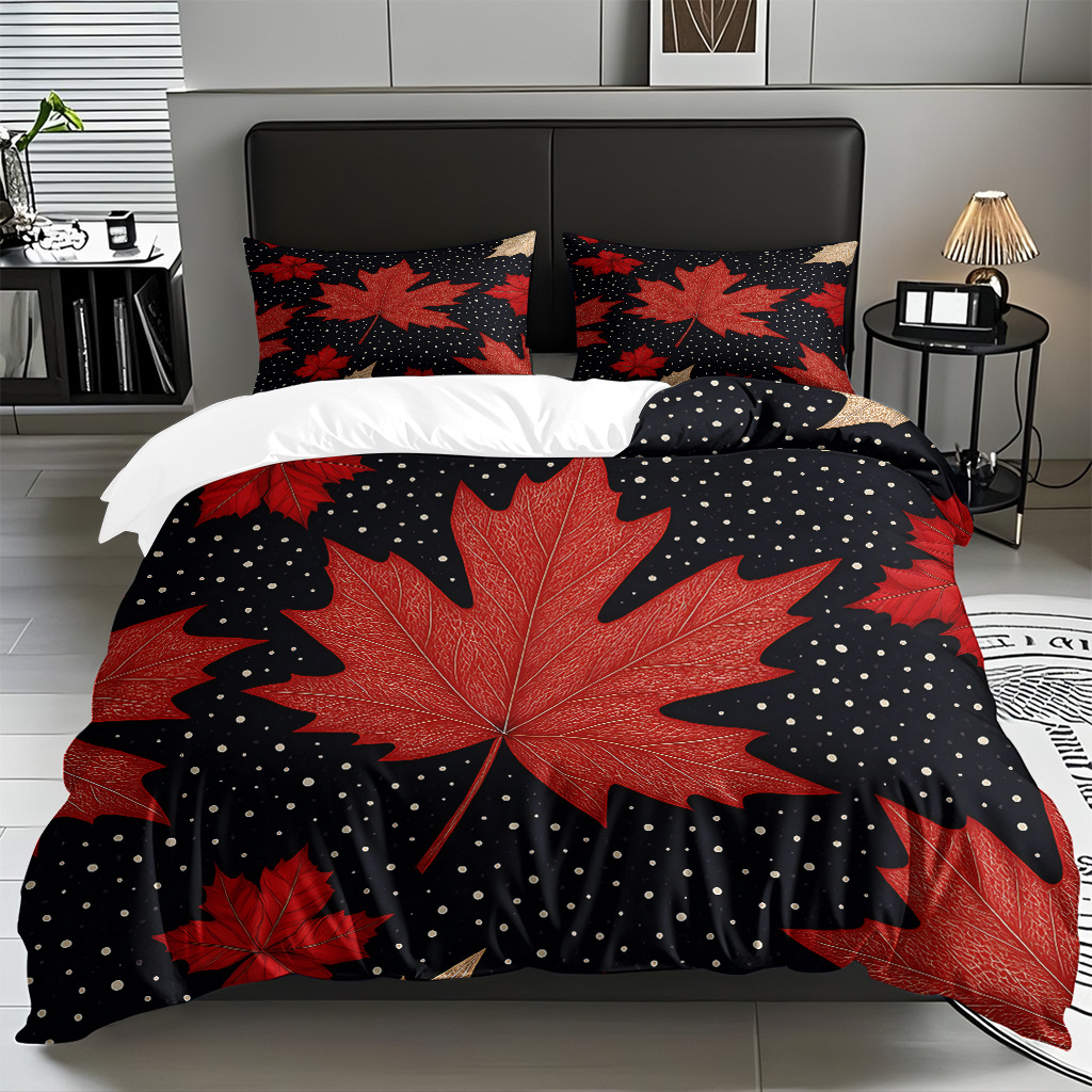 TEMU / JIT comercio exterior hogar patrón de hojas de colchón molido cubierta de colchón de tres piezas de fábrica directa a la figura puede fijarse